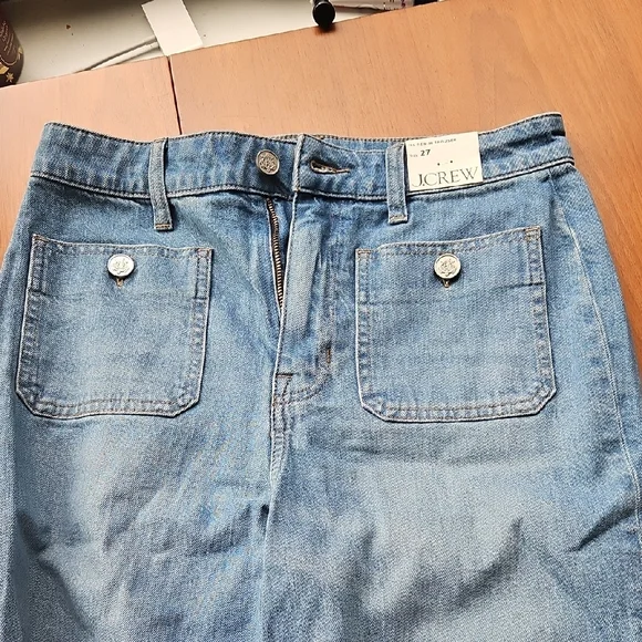 J. Crew Sky Blue 96 Denim Trouser Flare Leg - Picture 7 of 7